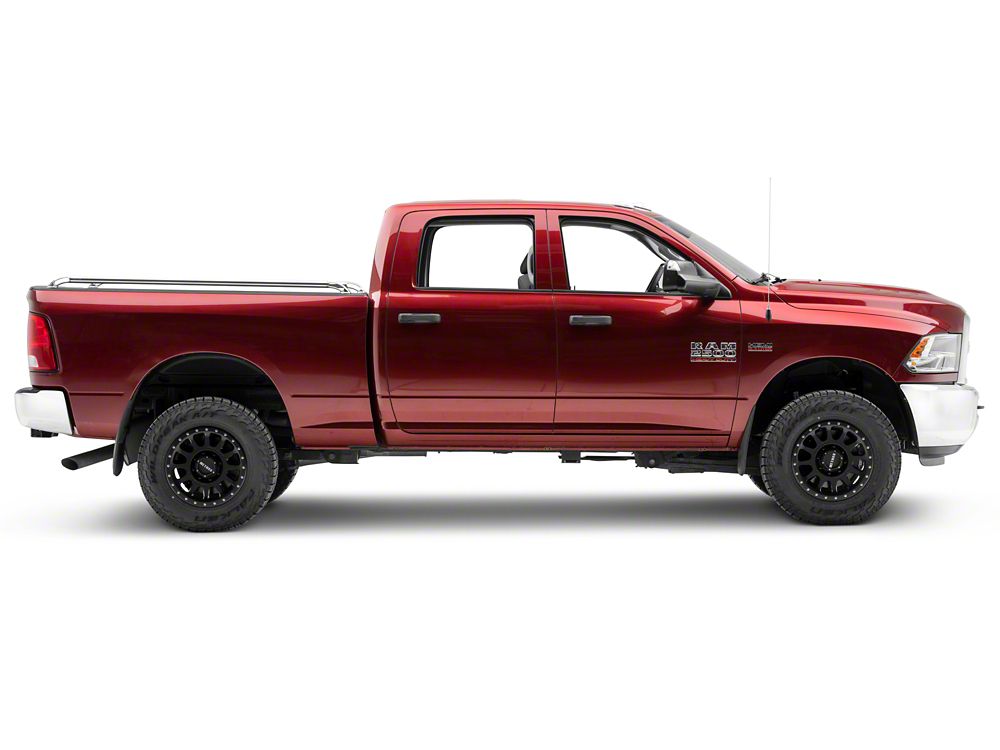 RAM Licensed by RedRock Locker Side Bed Rails; Stainless Steel (03-18 RAM 2500 w/ 6.4-Foot Box)