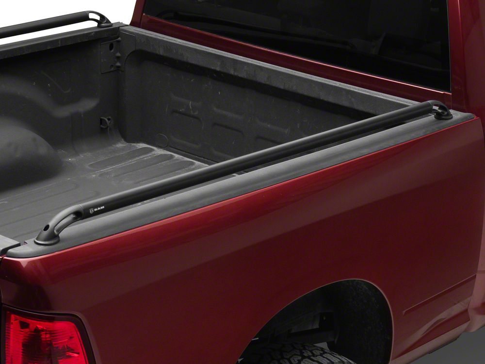 RAM Licensed by RedRock Locker Side Bed Rails; Black (03-18 RAM 2500 w/ 6.4-Foot Box)