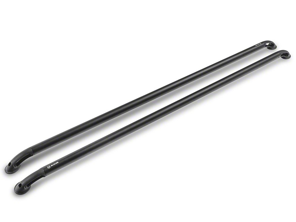 RAM Licensed by RedRock Locker Side Bed Rails; Black (03-18 RAM 2500 w/ 6.4-Foot Box)