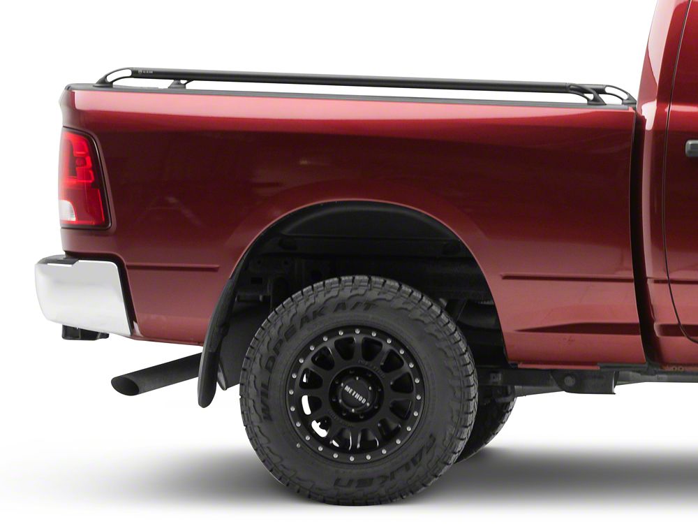RAM Licensed by RedRock Locker Side Bed Rails; Black (03-18 RAM 2500 w/ 6.4-Foot Box)