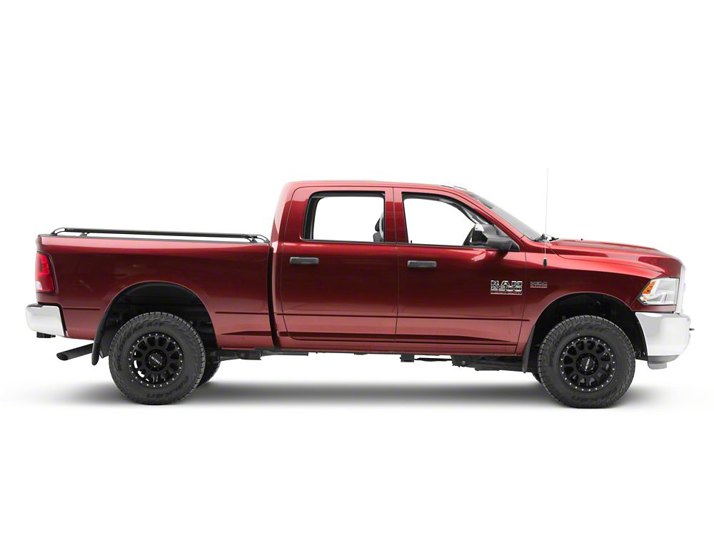 RAM Licensed by RedRock Locker Side Bed Rails; Black (03-18 RAM 2500 w/ 6.4-Foot Box)