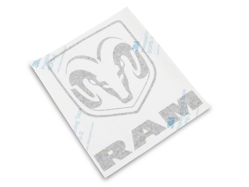 RAM Licensed by RedRock Large RAM Head with Logo; Matte Black (03-18 RAM 2500)