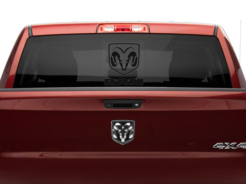 RAM Licensed by RedRock Large RAM Head with Logo; Matte Black (03-18 RAM 2500)