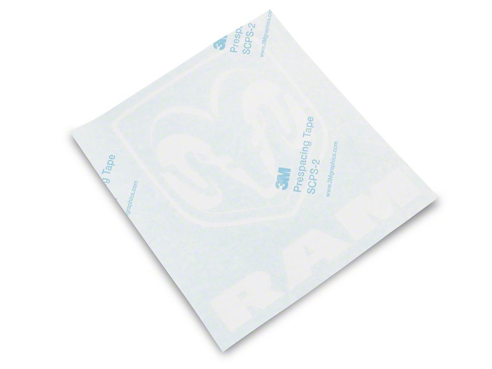 RAM Licensed by RedRock Large RAM Head with Logo; White (03-18 RAM 2500)