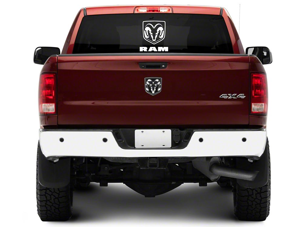 RAM Licensed by RedRock Large RAM Head with Logo; White (03-18 RAM 2500)