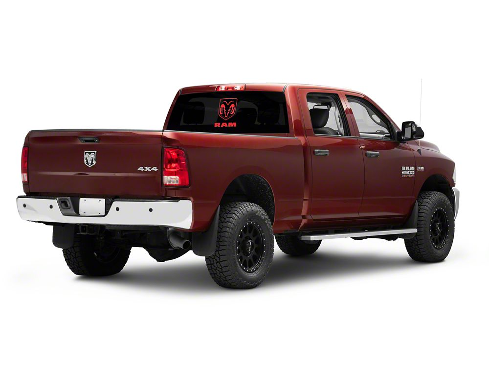 RAM Licensed by RedRock Large RAM Head with Logo; Red (03-18 RAM 2500)