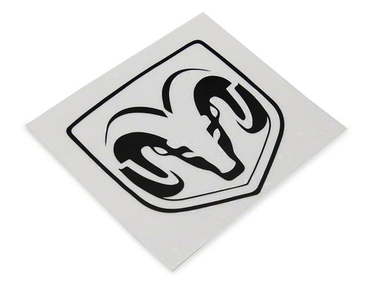 RAM Licensed by RedRock Large RAM Head Logo; Matte Black (03-18 RAM 2500)