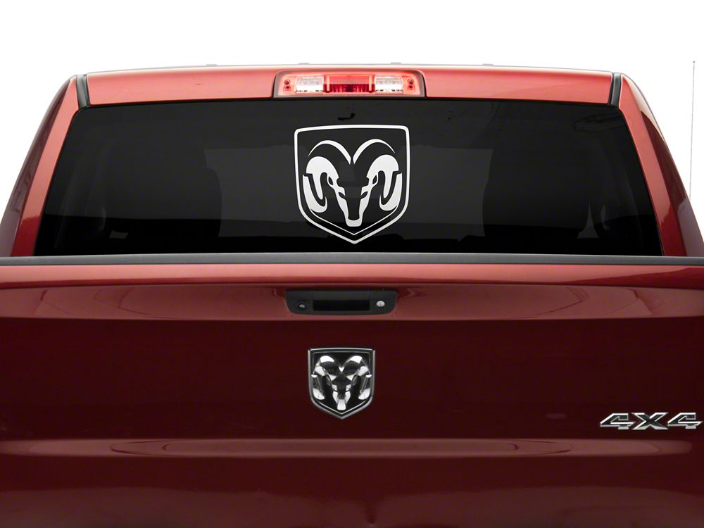 RAM Licensed by RedRock Large RAM Head Logo; Frosted (03-18 RAM 2500)