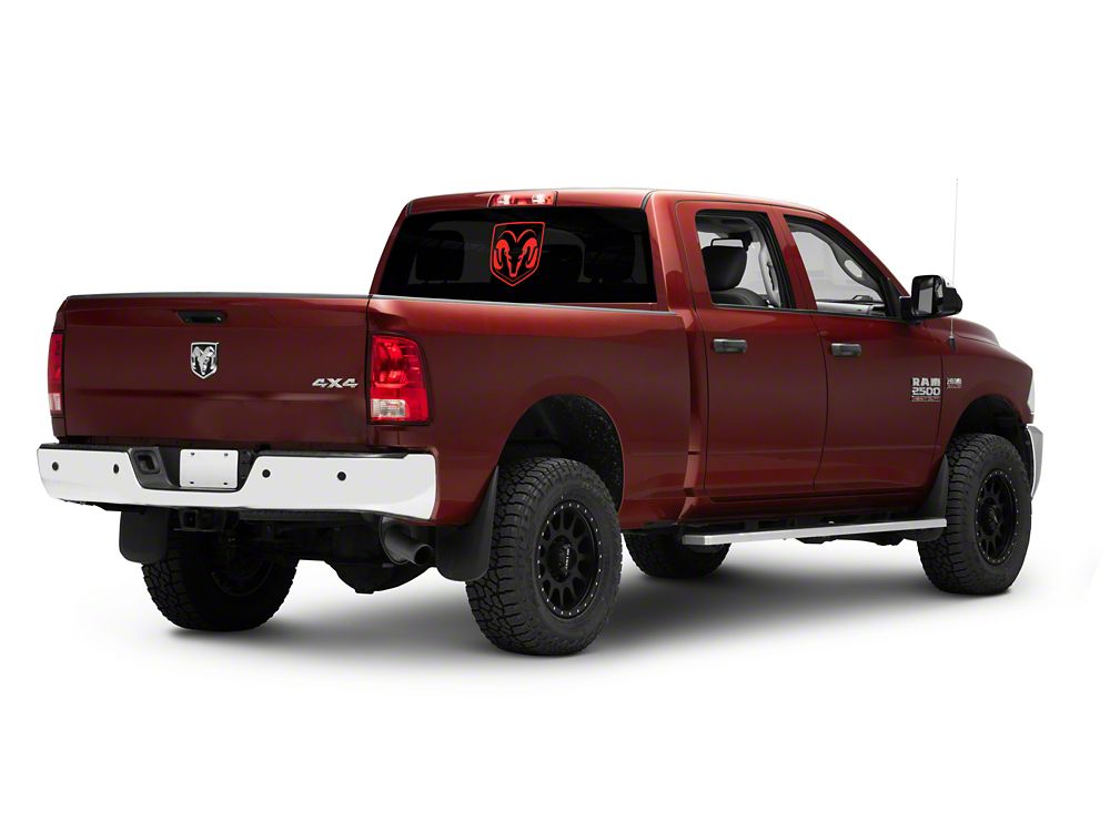 RAM Licensed by RedRock Large RAM Head Logo; Red (03-18 RAM 2500)