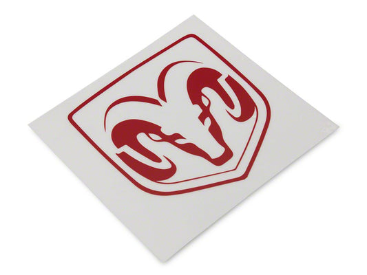 RAM Licensed by RedRock Large RAM Head Logo; Red (03-18 RAM 2500)