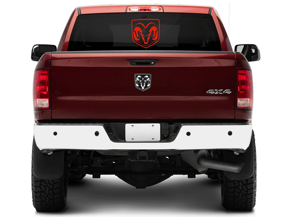 RAM Licensed by RedRock Large RAM Head Logo; Red (03-18 RAM 2500)