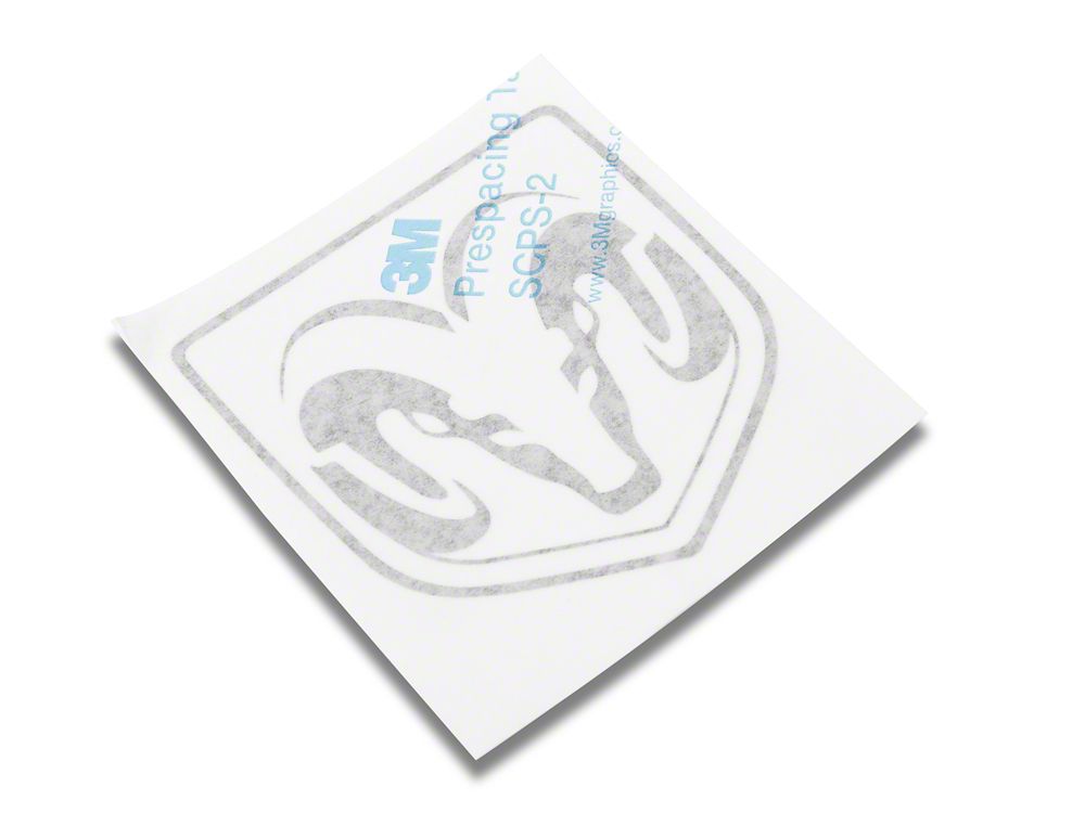 RAM Licensed by RedRock Small RAM Head Logo; Matte Black (03-18 RAM 2500)
