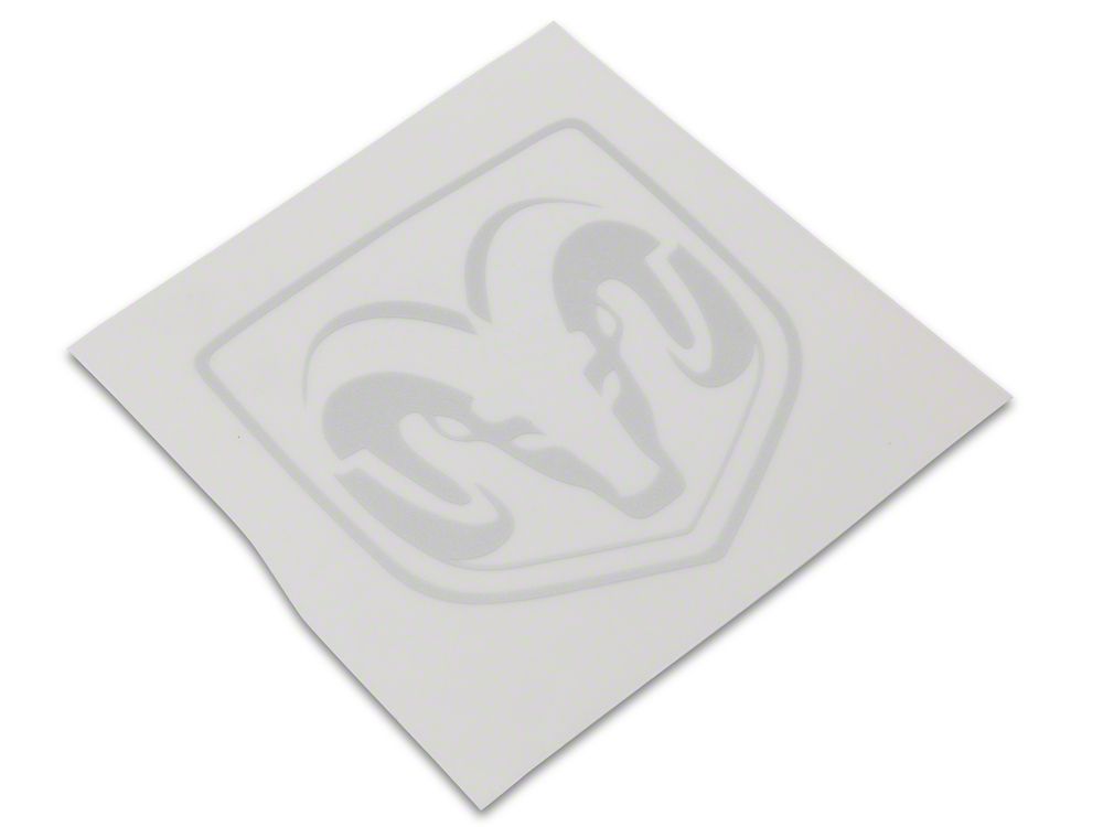 RAM Licensed by RedRock Small RAM Head Logo; Frosted (03-18 RAM 2500)