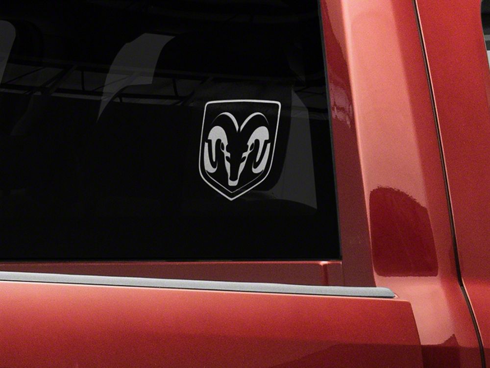 RAM Licensed by RedRock Small RAM Head Logo; Frosted (03-18 RAM 2500)