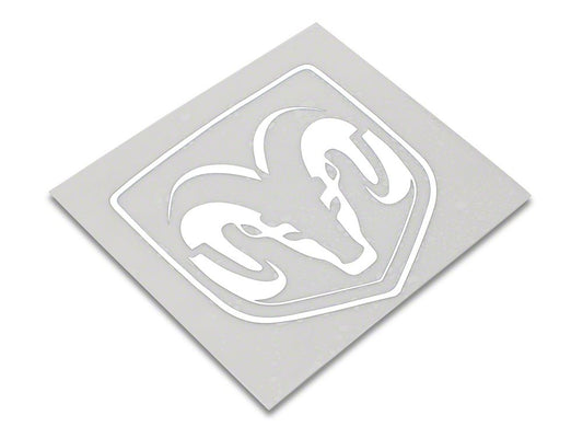 RAM Licensed by RedRock Small RAM Head Logo; White (03-18 RAM 2500)
