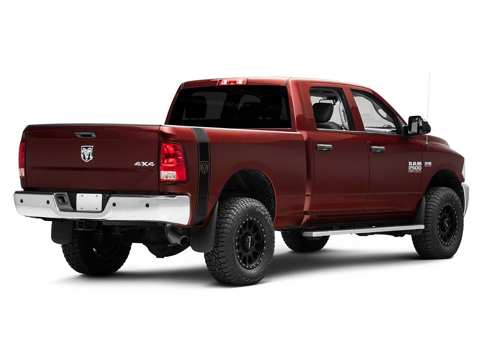 RAM Licensed by RedRock RAM Head Vertical Stripe; Gloss Black (03-18 RAM 2500)