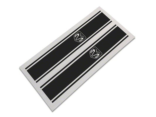 RAM Licensed by RedRock RAM Head Vertical Stripe; Gloss Black (03-18 RAM 2500)