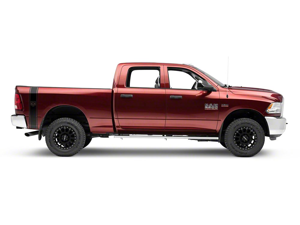 RAM Licensed by RedRock RAM Head Vertical Stripe; Gloss Black (03-18 RAM 2500)