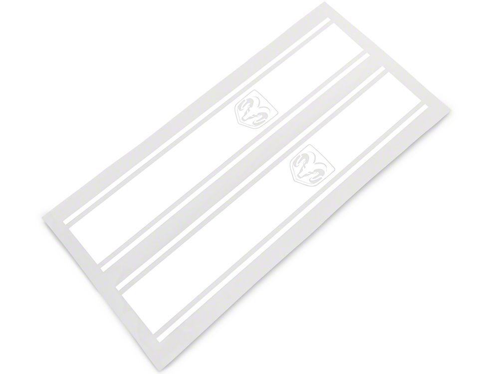 RAM Licensed by RedRock RAM Head Vertical Stripe; White (03-18 RAM 2500)