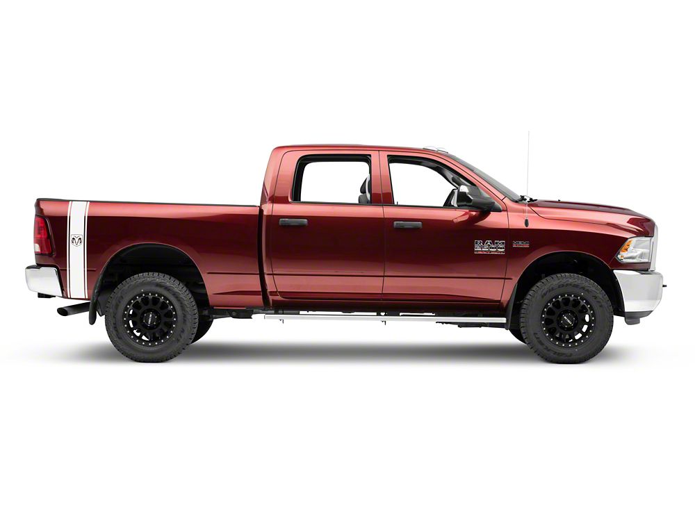 RAM Licensed by RedRock RAM Head Vertical Stripe; White (03-18 RAM 2500)