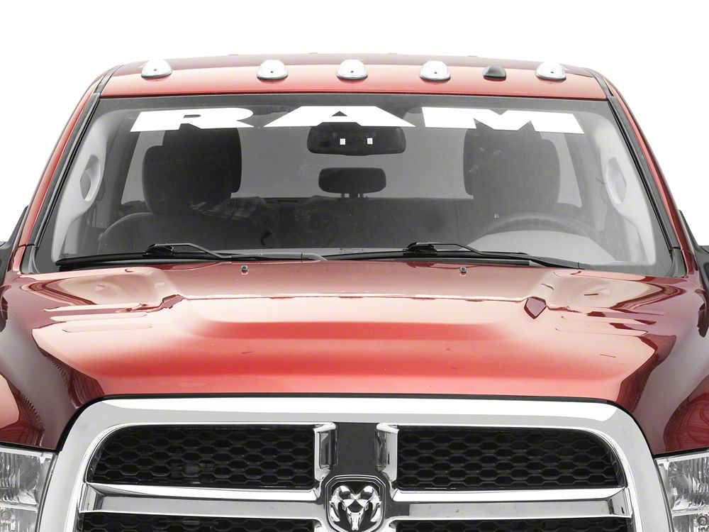 RAM Licensed by RedRock RAM Windshield Banner; White (03-18 RAM 2500)