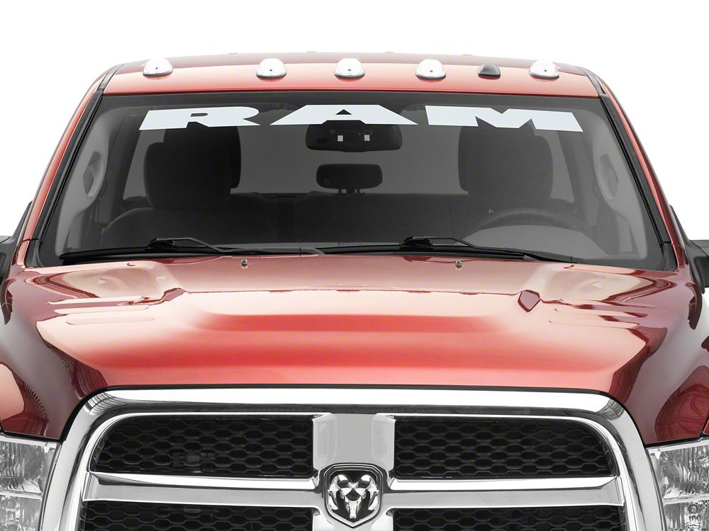 RAM Licensed by RedRock RAM Windshield Banner; Frosted (03-18 RAM 2500)