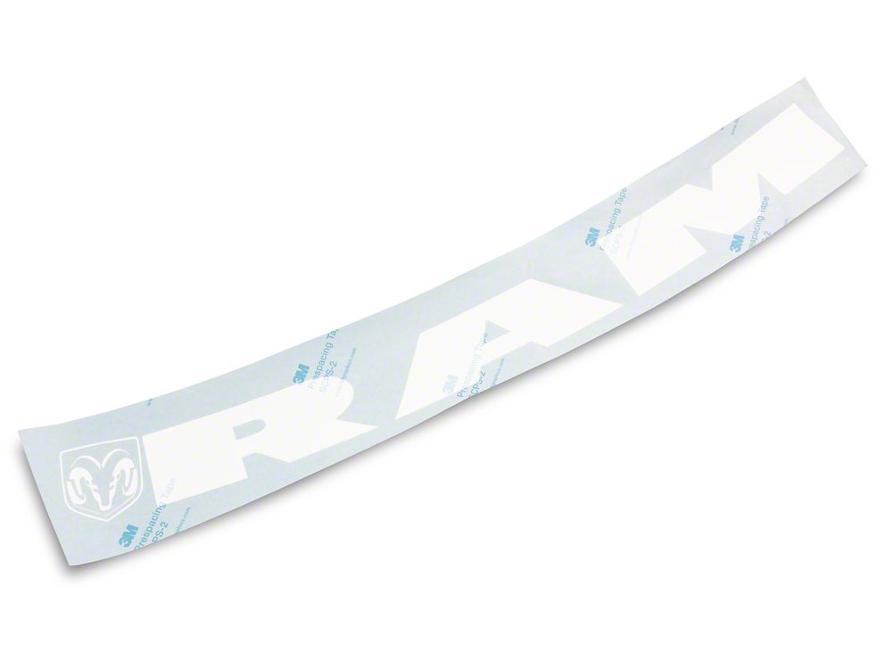 RAM Licensed by RedRock RAM with Head and Logo Windshield Banner; White (03-18 RAM 2500)
