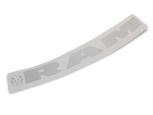 RAM Licensed by RedRock RAM with Head and Logo Windshield Banner; Frosted (03-18 RAM 2500)