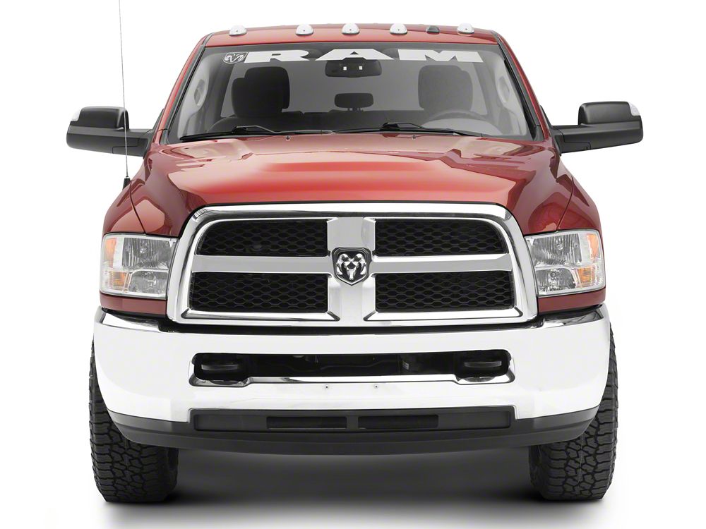 RAM Licensed by RedRock RAM with Head and Logo Windshield Banner; Frosted (03-18 RAM 2500)
