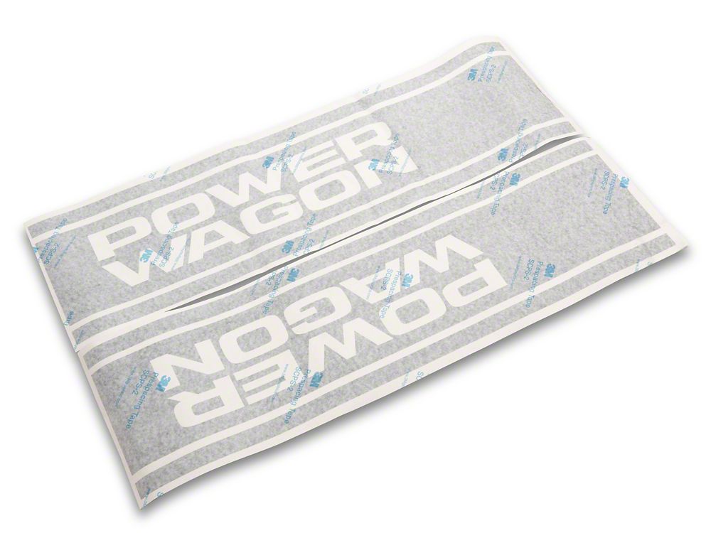 RAM Licensed by RedRock Power Wagon Rear Vertical Stripe; Gloss Black (03-24 RAM 2500)