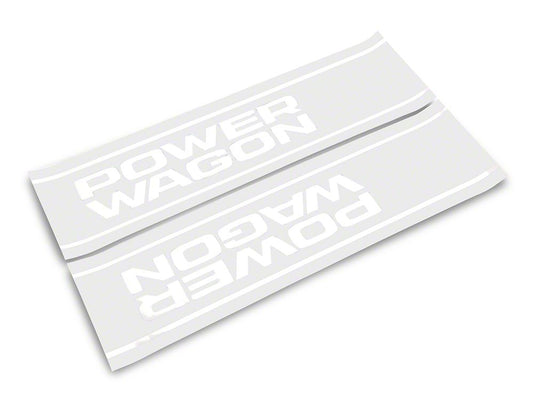 RAM Licensed by RedRock Power Wagon Rear Vertical Stripe; White (03-24 RAM 2500)