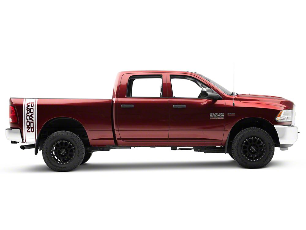 RAM Licensed by RedRock Power Wagon Rear Vertical Stripe; White (03-24 RAM 2500)