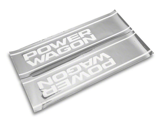 RAM Licensed by RedRock Power Wagon Rear Vertical Stripe; Silver (03-24 RAM 2500)