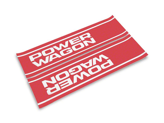 RAM Licensed by RedRock Power Wagon Rear Vertical Stripe; Red (03-24 RAM 2500)