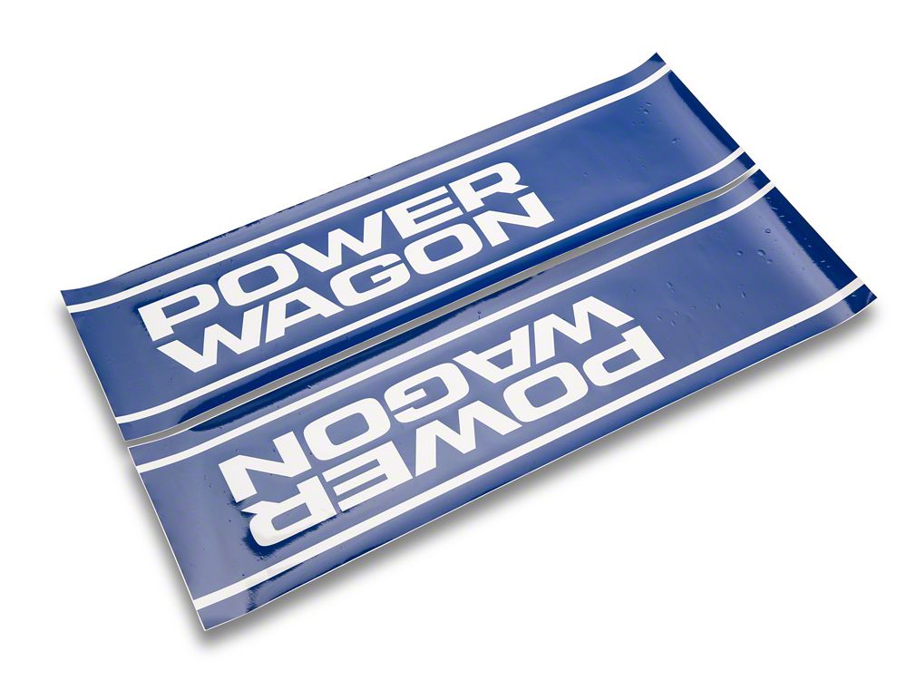 RAM Licensed by RedRock Power Wagon Rear Vertical Stripe; Blue (03-24 RAM 2500)