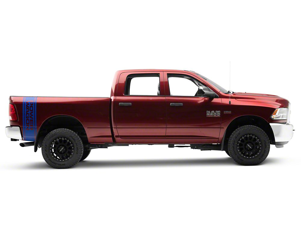 RAM Licensed by RedRock Power Wagon Rear Vertical Stripe; Blue (03-24 RAM 2500)