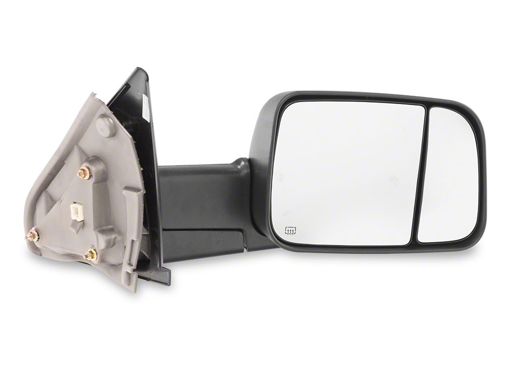 RedRock Powered Heated Towing Mirrors; Black (03-09 RAM 2500)