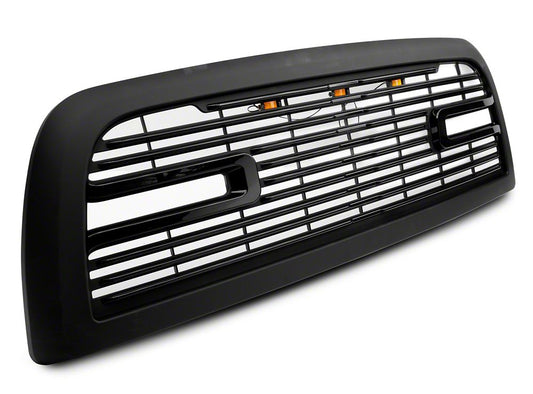 RedRock Boss Upper Replacement Grille with LED DRL; Matte Black (10-18 RAM 2500)