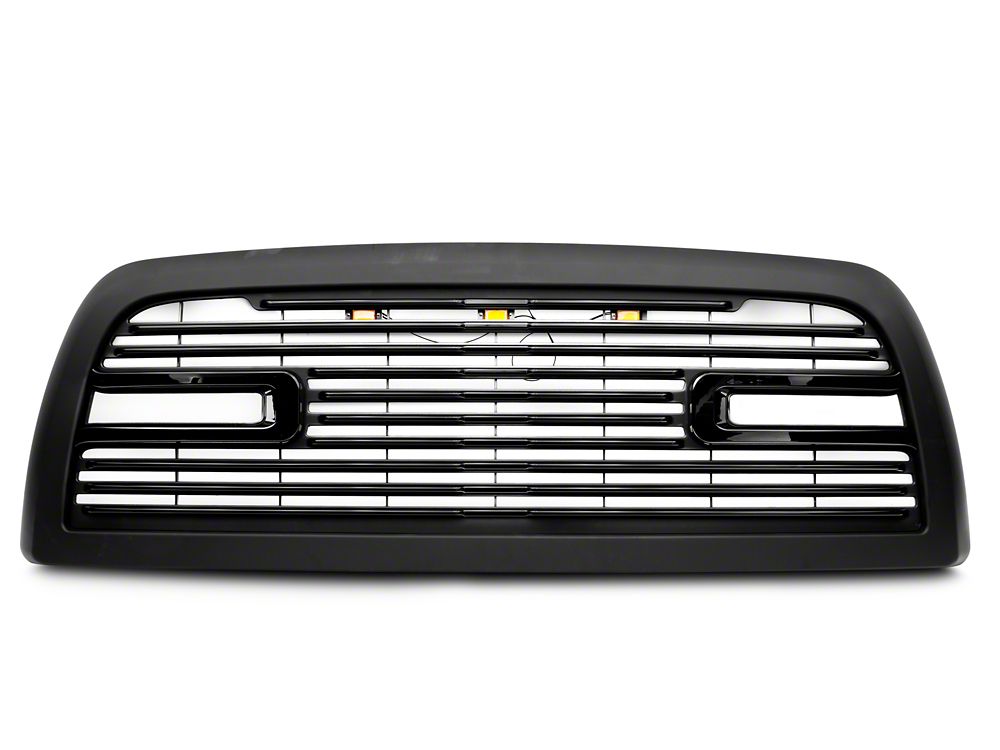 RedRock Boss Upper Replacement Grille with LED DRL; Matte Black (10-18 RAM 2500)