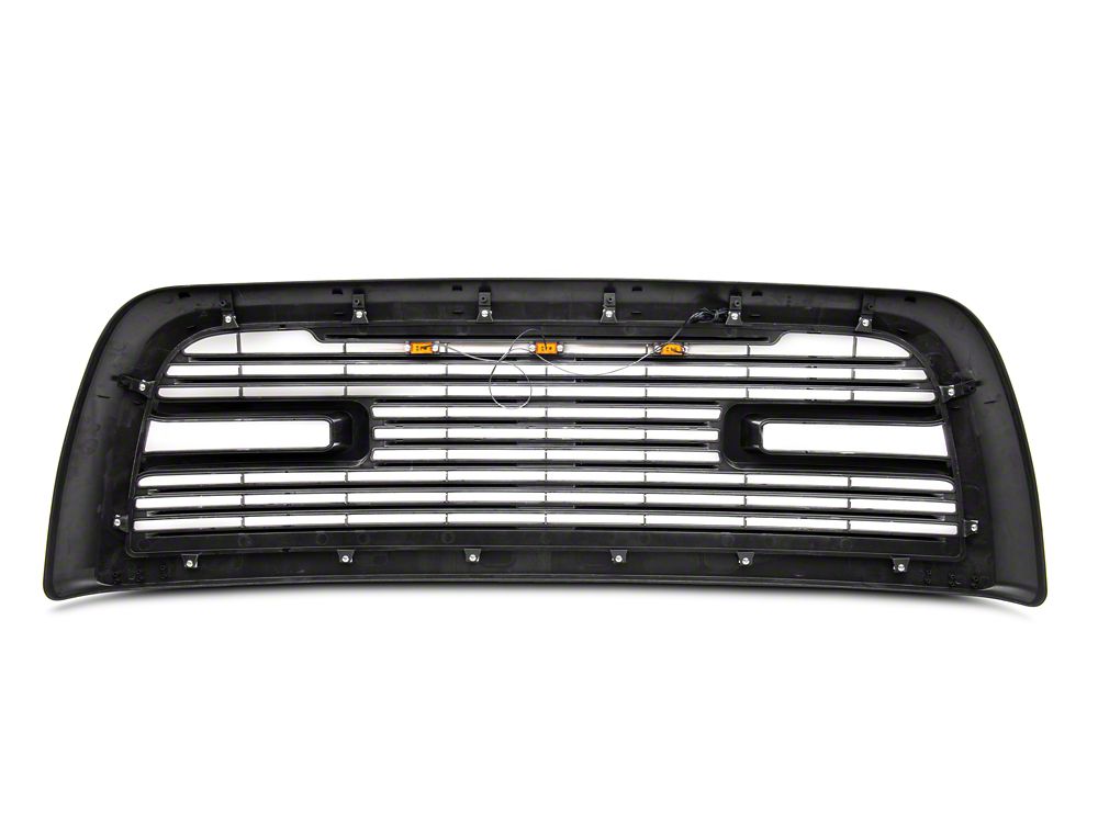 RedRock Boss Upper Replacement Grille with LED DRL; Matte Black (10-18 RAM 2500)
