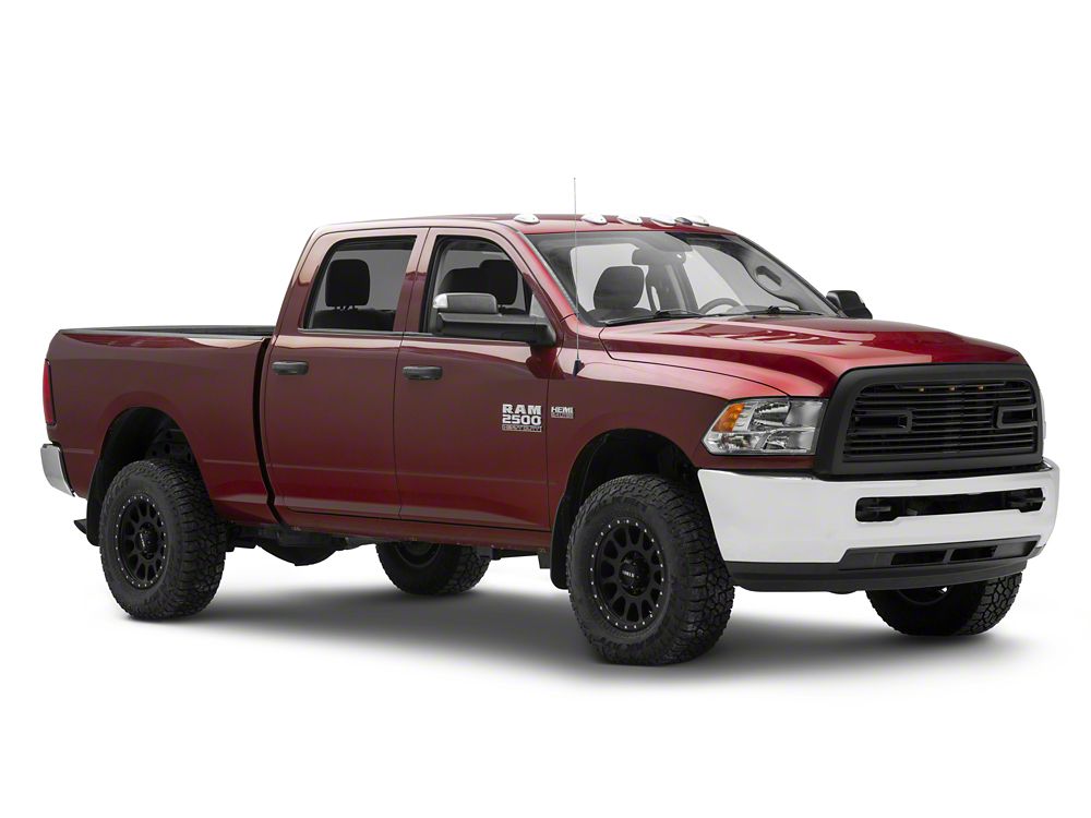 RedRock Boss Upper Replacement Grille with LED DRL; Matte Black (10-18 RAM 2500)