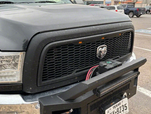 RedRock Baja Upper Replacement Grille with LED Lighting; Matte Black (10-12 RAM 2500)