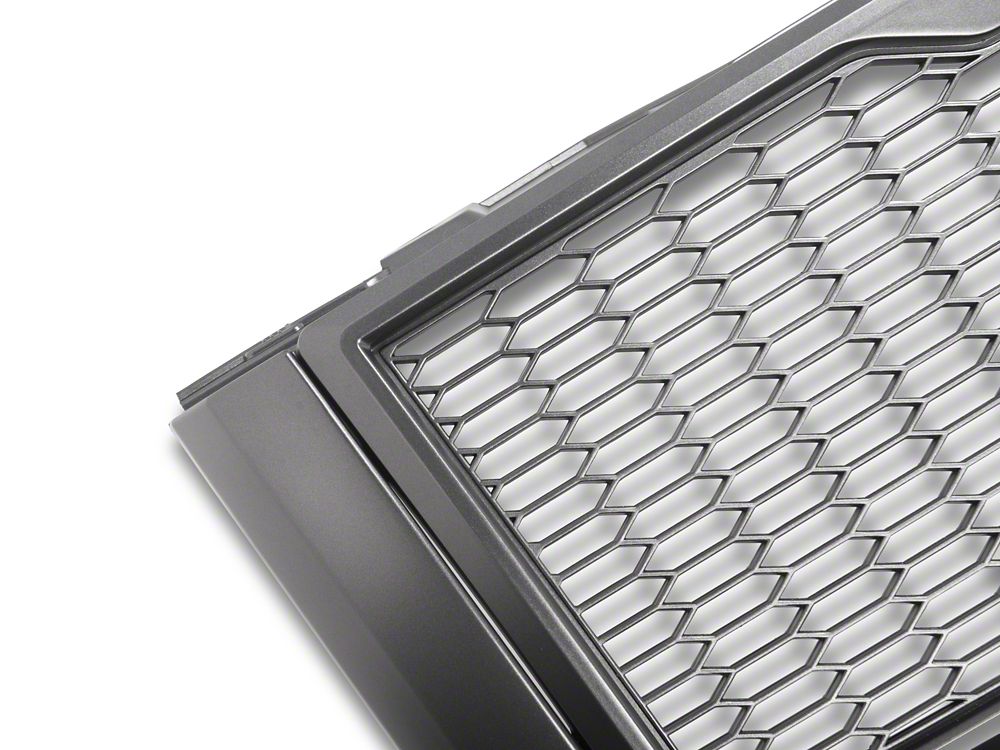 RedRock Baja Upper Replacement Grille with LED Lighting; Charcoal (11-14 Silverado 2500 HD)