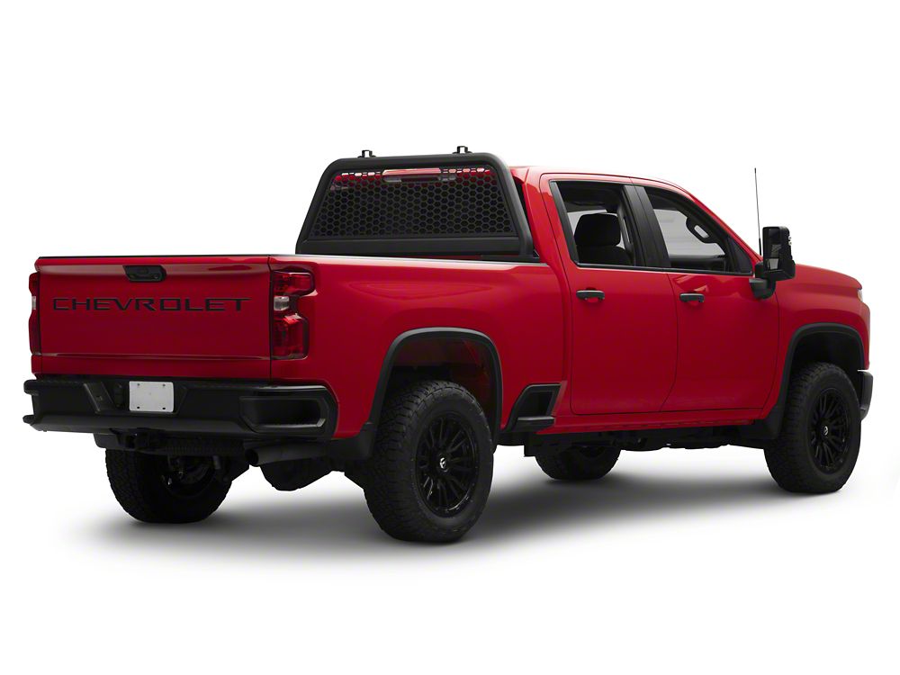RedRock HD Headache Rack; Textured Black (07-25 Silverado 2500 HD)