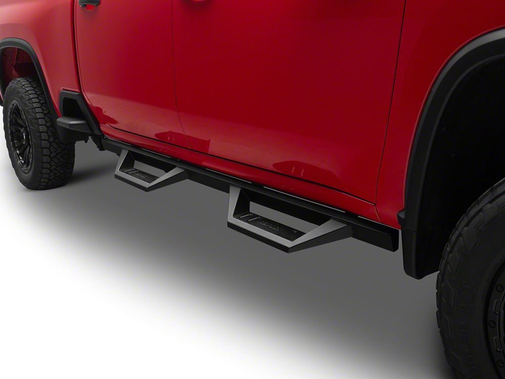 RedRock TC2 Drop Step Running Boards; Textured Black (20-25 Silverado 2500 HD Crew Cab)