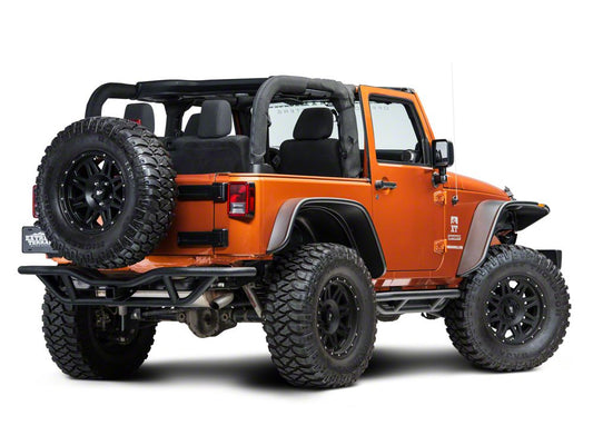 RedRock Rock Crawler Rear Bumper; Textured Black (07-18 Jeep Wrangler JK)