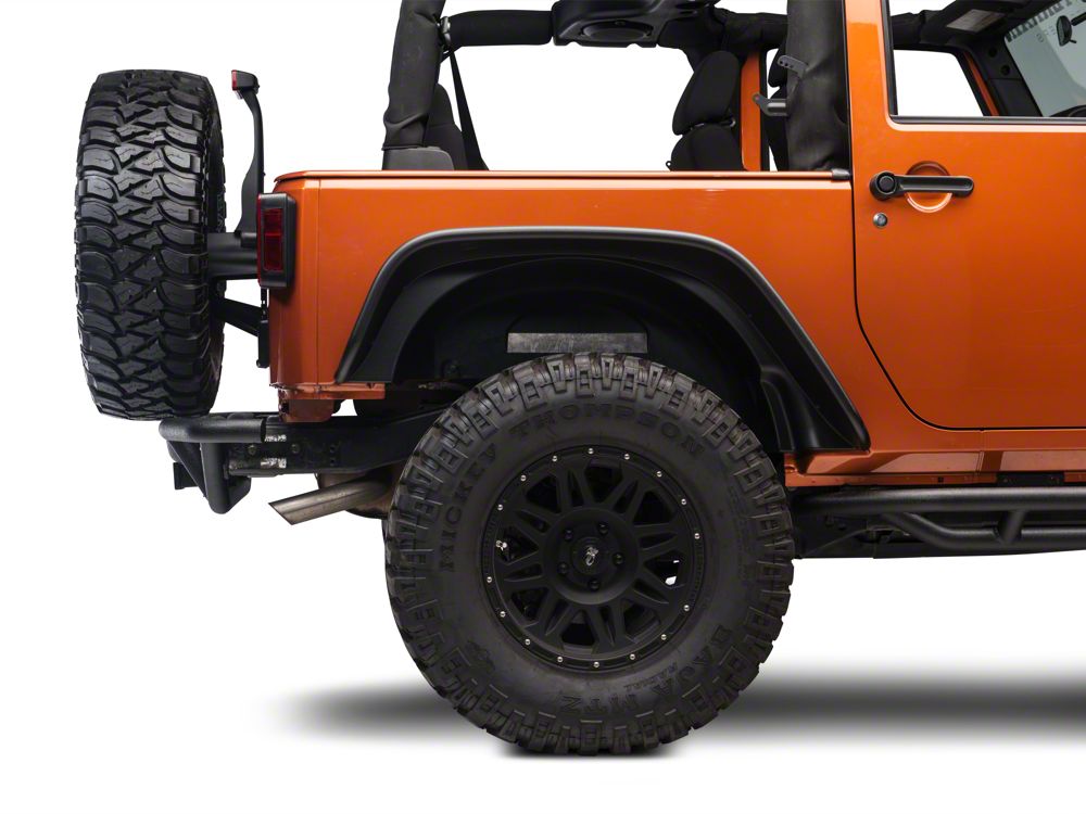 RedRock Rock Crawler Rear Bumper; Textured Black (07-18 Jeep Wrangler JK)