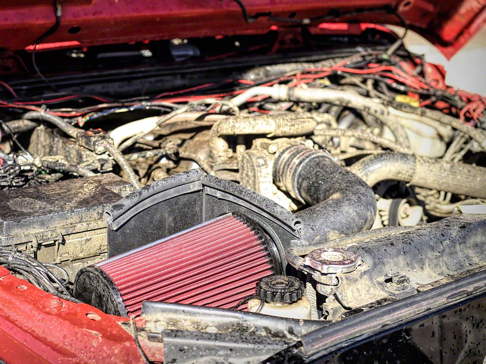 RedRock Cold Air Intake; Black Wrinkle (07-11 3.8L Jeep Wrangler JK)
