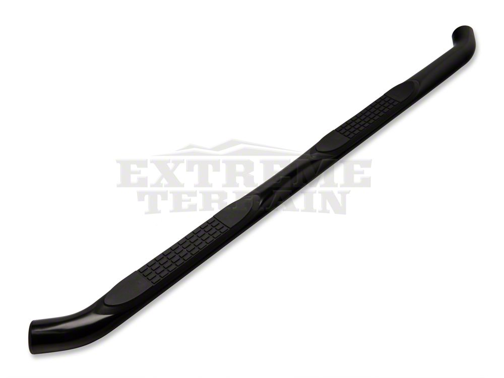 RedRock 3-Inch Round Curved Side Step Bars; Semi-Gloss Black (07-18 Jeep Wrangler JK 4-Door)