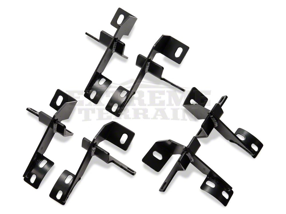 RedRock 3-Inch Round Curved Side Step Bars; Semi-Gloss Black (07-18 Jeep Wrangler JK 4-Door)
